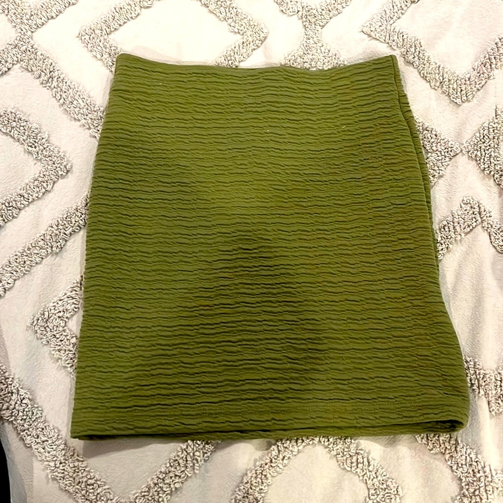 Topshop short green skirt